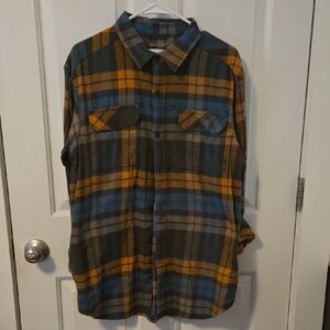 Mens M Columbia Multi-Color Plaid FLANNEL Shirt